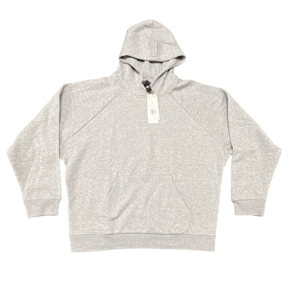 Adidas Women's All SZN Boyfriend Hoodie Medium Heather Grey Size Large L